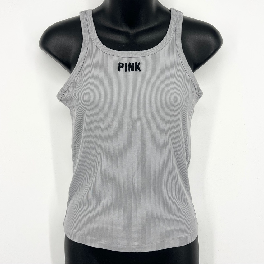 PINK Victoria's Secret Light Gray Tank Top